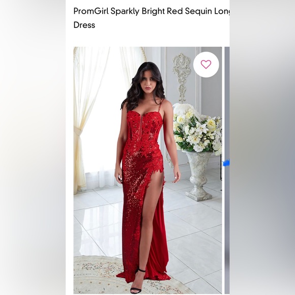 PromGirl Sparkly Bright Red Sequin Long Prom Dress
Red / 4
New with tags - Picture 2 of 7